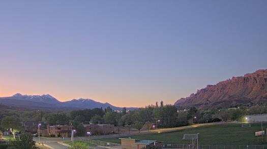Weather camera view of Grand County HS.