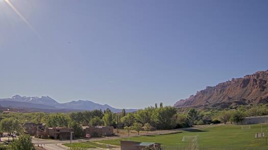 Weather camera view of Grand County HS.