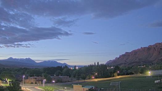 Weather camera view of Grand County HS.