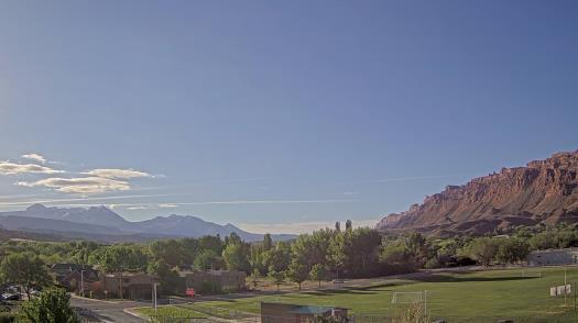 Weather camera view of Grand County HS.