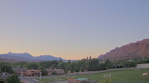 Weather camera view of Grand County HS.