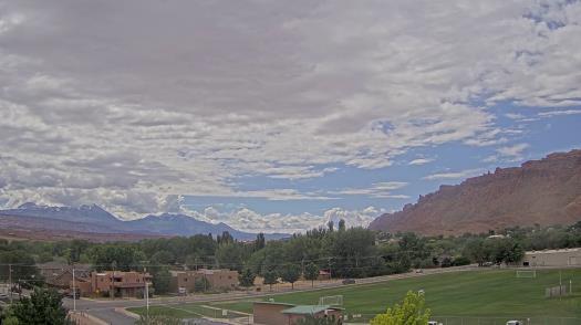 Weather camera view of Grand County HS.