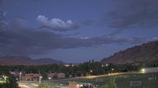 Weather camera view of Grand County HS.