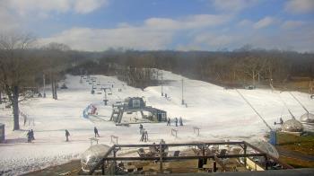 Weather camera view of Powder Ridge Ski Resort.