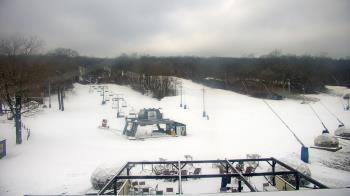 Weather camera view of Powder Ridge Ski Resort.