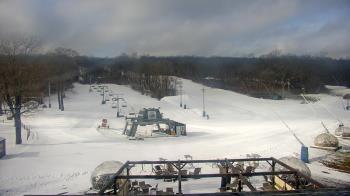 Weather camera view of Powder Ridge Ski Resort.