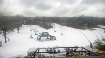 Weather camera view of Powder Ridge Ski Resort.