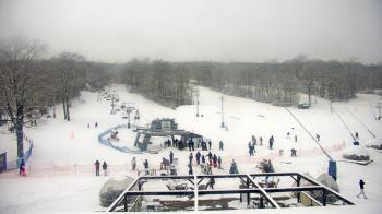 Weather camera view of Powder Ridge Ski Resort.