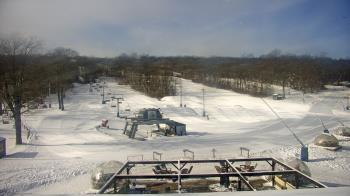 Weather camera view of Powder Ridge Ski Resort.