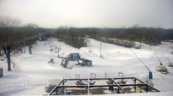 Weather camera view of Powder Ridge Ski Resort.