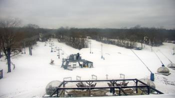 Weather camera view of Powder Ridge Ski Resort.