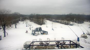 Weather camera view of Powder Ridge Ski Resort.