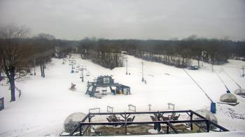 Weather camera view of Powder Ridge Ski Resort.