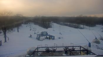 Weather camera view of Powder Ridge Ski Resort.