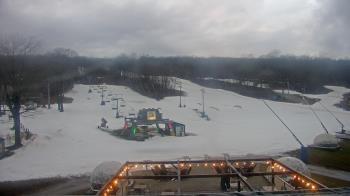 Weather camera view of Powder Ridge Ski Resort.