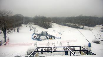 Weather camera view of Powder Ridge Ski Resort.