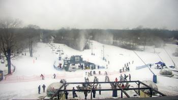 Weather camera view of Powder Ridge Ski Resort.