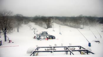 Weather camera view of Powder Ridge Ski Resort.