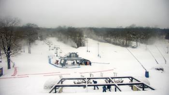 Weather camera view of Powder Ridge Ski Resort.