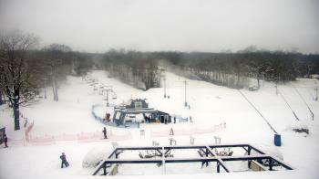 Weather camera view of Powder Ridge Ski Resort.