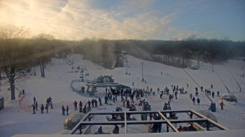 Weather camera view of Powder Ridge Ski Resort.