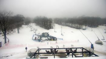Weather camera view of Powder Ridge Ski Resort.