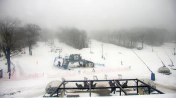 Weather camera view of Powder Ridge Ski Resort.