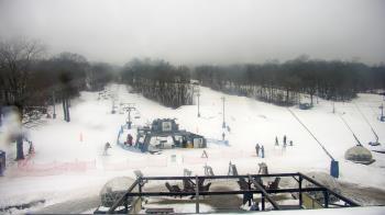 Weather camera view of Powder Ridge Ski Resort.