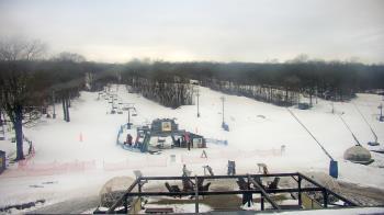 Weather camera view of Powder Ridge Ski Resort.