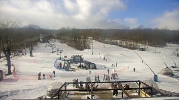 Weather camera view of Powder Ridge Ski Resort.