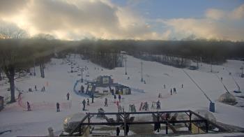 Weather camera view of Powder Ridge Ski Resort.