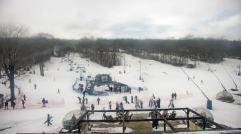 Weather camera view of Powder Ridge Ski Resort.
