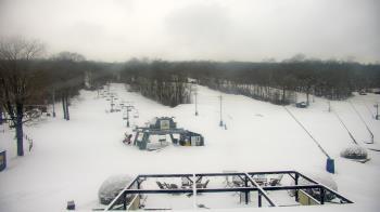 Weather camera view of Powder Ridge Ski Resort.