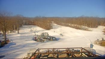 Weather camera view of Powder Ridge Ski Resort.