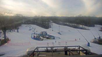 Weather camera view of Powder Ridge Ski Resort.