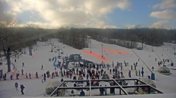 Weather camera view of Powder Ridge Ski Resort.