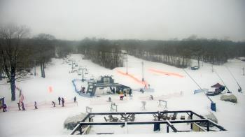 Weather camera view of Powder Ridge Ski Resort.