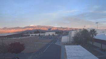 Weather camera view of Pahrump Valley HS.
