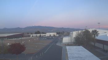 Weather camera view of Pahrump Valley HS.
