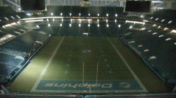 Weather camera view of Hard Rock Stadium (east lot).