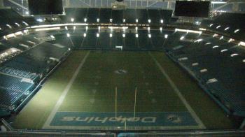 Weather camera view of Hard Rock Stadium (east lot).