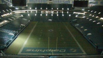 Weather camera view of Hard Rock Stadium (east lot).