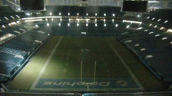 Weather camera view of Hard Rock Stadium (east lot).