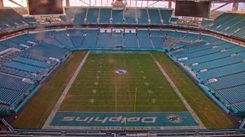 Weather camera view of Hard Rock Stadium (east lot).