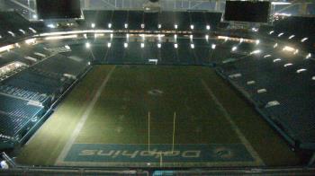 Weather camera view of Hard Rock Stadium (east lot).