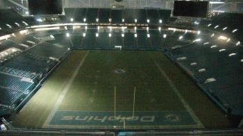 Weather camera view of Hard Rock Stadium (east lot).