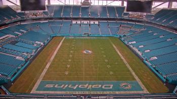 Weather camera view of Hard Rock Stadium (east lot).