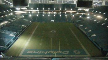 Weather camera view of Hard Rock Stadium (east lot).
