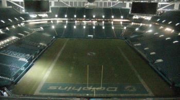 Weather camera view of Hard Rock Stadium (east lot).