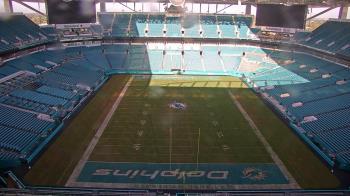 Weather camera view of Hard Rock Stadium (east lot).